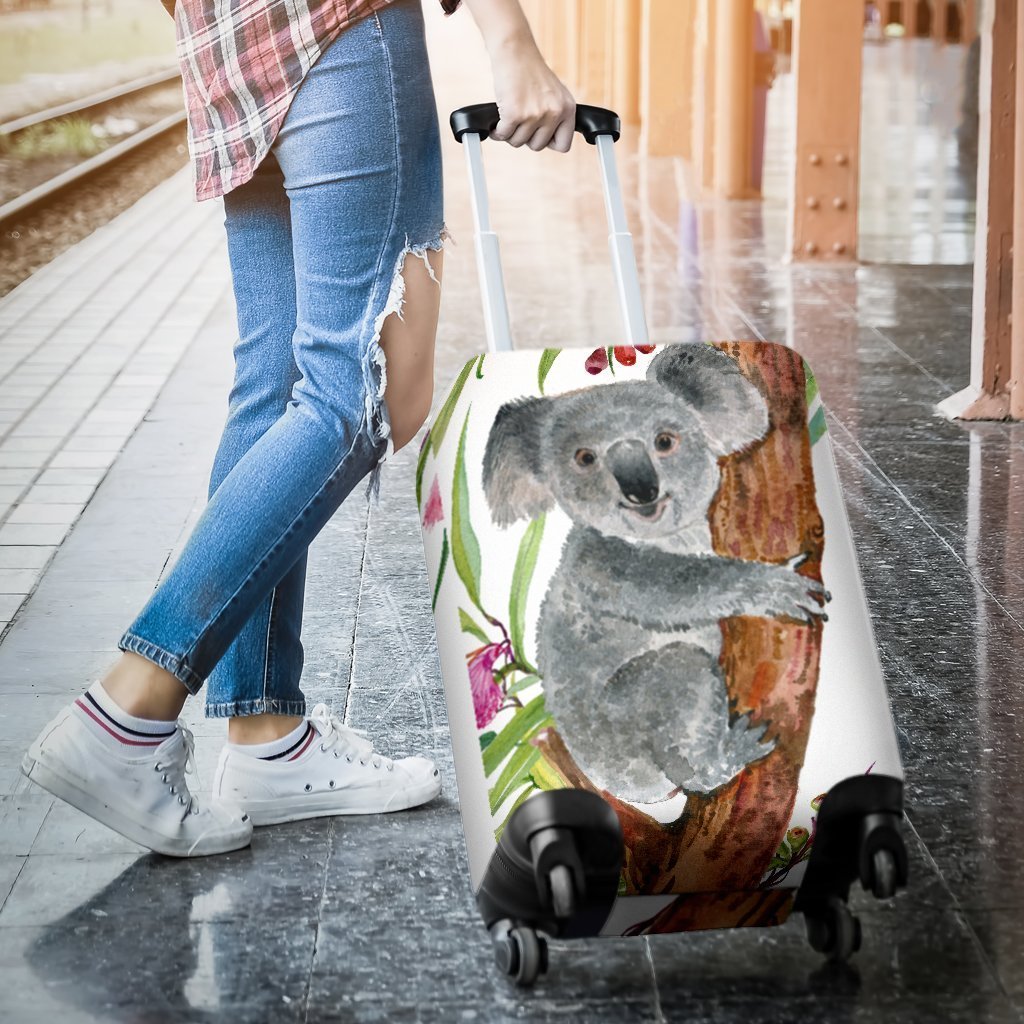 Australia Koala Luggage Cover 03 k7-LUGGAGE COVERS-HP Arts-Luggage Covers - Australia Koala Luggage Cover 03 K2-Small 18-22 in / 45-55 cm-Vibe Cosy™