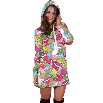 Lingue-Amaze Style™-Hoodie Dress - Lingue-XS-Vibe Cosy™