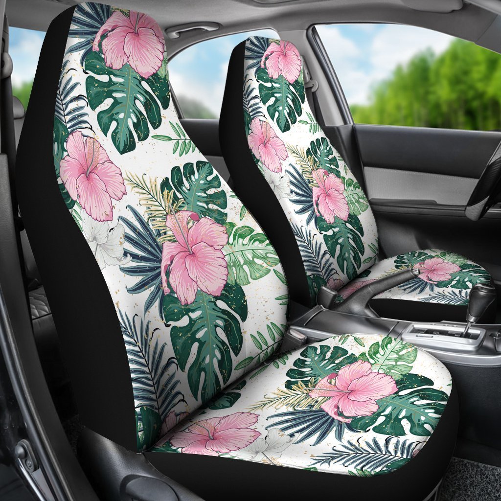 Hawaii Hibiscus Pattern Car Seat Covers 03 - AH - TH3-CAR SEAT COVERS-Alohawaii-Car Seat Covers - 1-Universal Fit-White-Vibe Cosy™