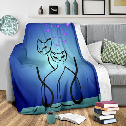 Gatti Innamorati - Coperta in Pile -Amaze Style™-placeholder-placeholder-Vibe Cosy™