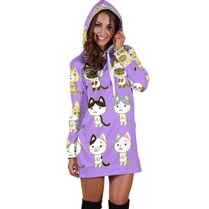 Gattini-Amaze Style™-Hoodie Dress - Gattini-XS-Vibe Cosy™