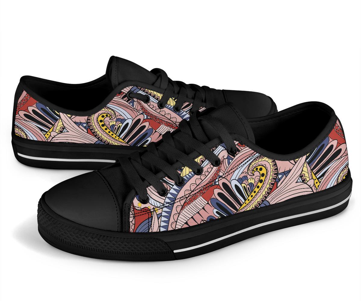 Funky Patterns (Pink) - Low Top Canvas Shoes-Amaze Style™-Womens Low Top - Funky Patterns (Pink) - Low Top Canvas Shoes-US5.5 (EU36)-Vibe Cosy™