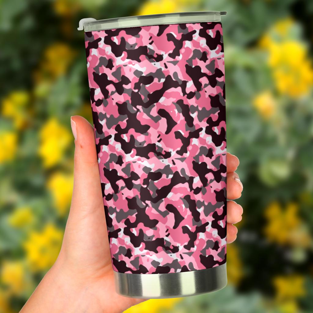 Tumbler Camouflage Pink-Amaze Style™-Tumbler - Tumbler Camouflage Pink-20oz Large-Vibe Cosy™