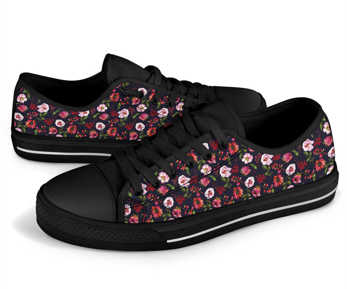 Floral Blush Pastel Roses Peonies - Low Top Shoes-Amaze Style™-placeholder-placeholder-Vibe Cosy™