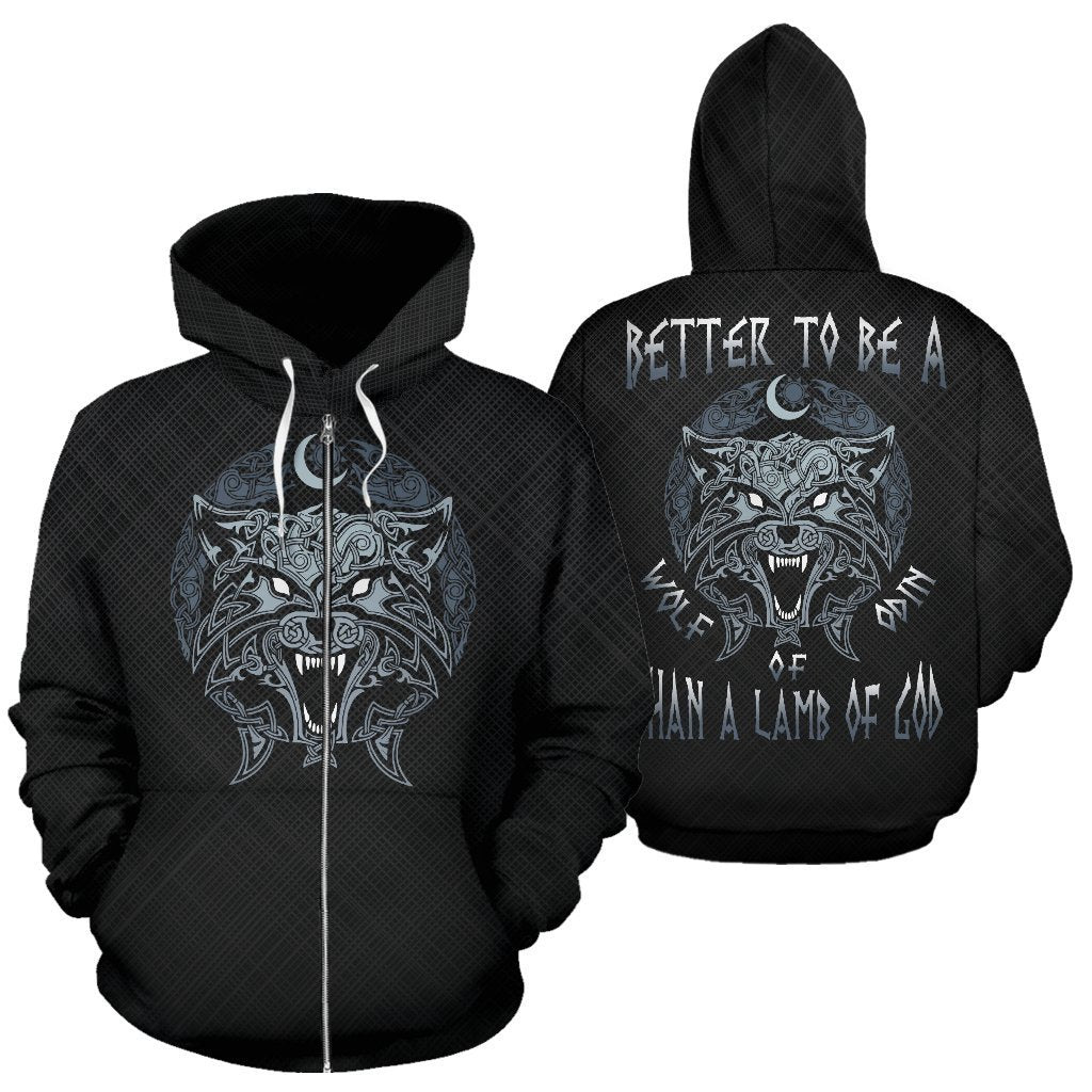 Viking Wolf Of Odin Zip-Up Hoodie A7-ALL OVER PRINT ZIP HOODIES (P)-HP Arts-Zip-Up Hoodie-S-Vibe Cosy™