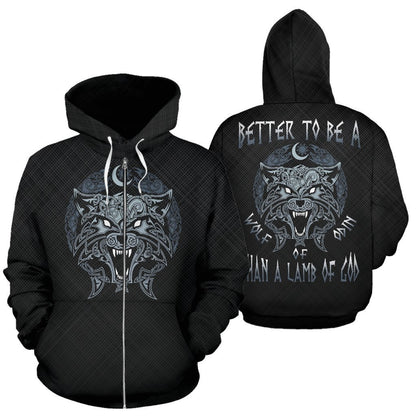 Viking Wolf Of Odin Zip-Up Hoodie A7-ALL OVER PRINT ZIP HOODIES (P)-HP Arts-Zip-Up Hoodie-S-Vibe Cosy™