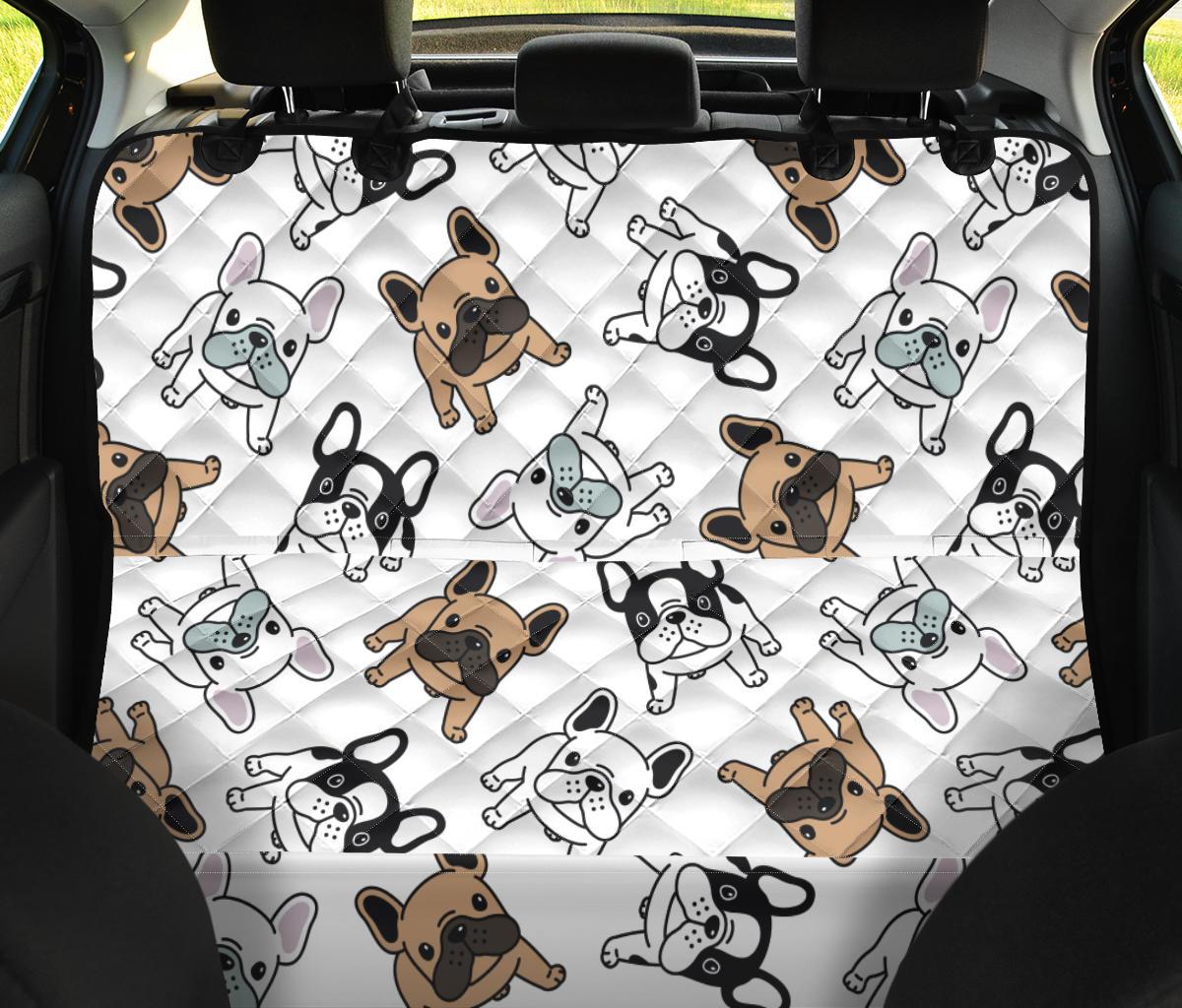 Piccoli Bulldog/Bianco-Amaze Style™-Pet Seat Cover - Piccoli Bulldog/Bianco-Regular (Cars / SUVs)-Vibe Cosy™