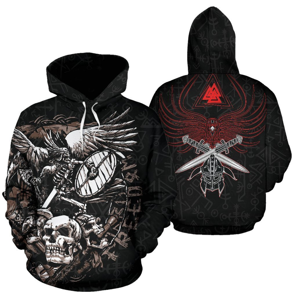 I'm A Viking - I Fight For Freedom Hoodie-ALL OVER PRINT HOODIES (P)-HP Arts-Hoodie-S-Black-Vibe Cosy™