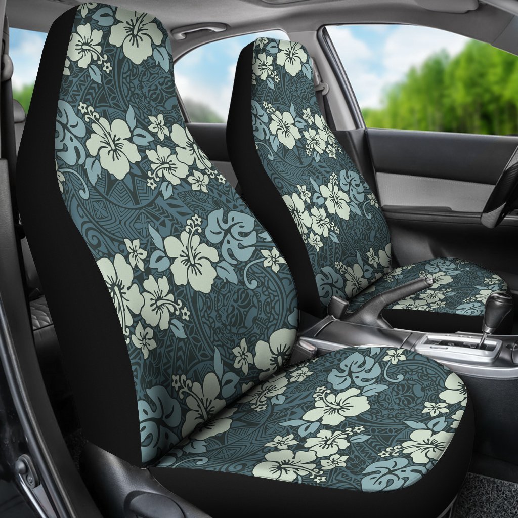 Hawaii Hibiscus Pattern Car Seat Covers 07 - AH - TH3-CAR SEAT COVERS-Alohawaii-Car Seat Covers-Universal Fit-White-Vibe Cosy™