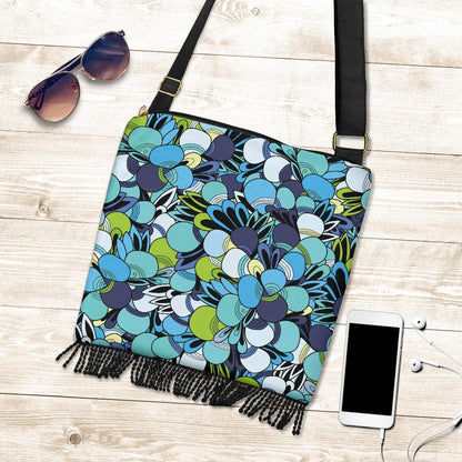 Funky Patterns in Blue - Crossbody Boho Bag-Amaze Style™-Crossbody Boho Handbag - Funky Patterns in Blue - Crossbody Boho Bag-One Size-Vibe Cosy™