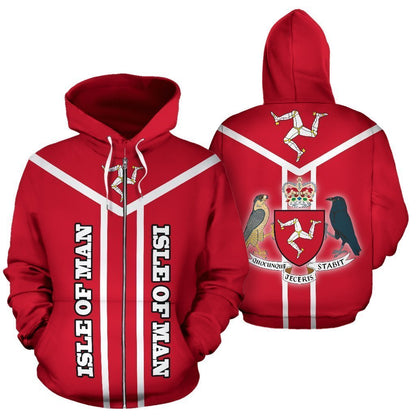 Isle of Man is My Homeland Hoodie A7-Apparel-HD09-Zip Hoodie-S-Vibe Cosy™