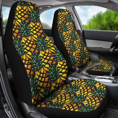 Pineapple Car Seat Covers 06 - AH - TH3-CAR SEAT COVERS-Alohawaii-Car Seat Covers-Universal Fit-White-Vibe Cosy™