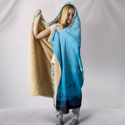 Custom Hoodie Blanket Dolphin Love-6teenth World™-Hooded Blanket-Youth 60"x45"-Vibe Cosy™