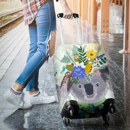 Australia Koala Luggage Cover 02 k7-LUGGAGE COVERS-HP Arts-Luggage Covers - Australia Koala Luggage Cover 02 K2-Small 18-22 in / 45-55 cm-Vibe Cosy™