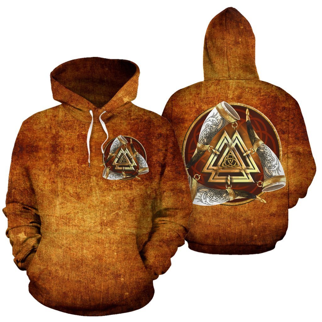 Viking Vintage All Over Hoodie - BN01-ALL OVER PRINT HOODIES (P)-HP Arts-Hoodie-S-Vibe Cosy™