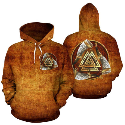 Viking Vintage All Over Hoodie - BN01-ALL OVER PRINT HOODIES (P)-HP Arts-Hoodie-S-Vibe Cosy™