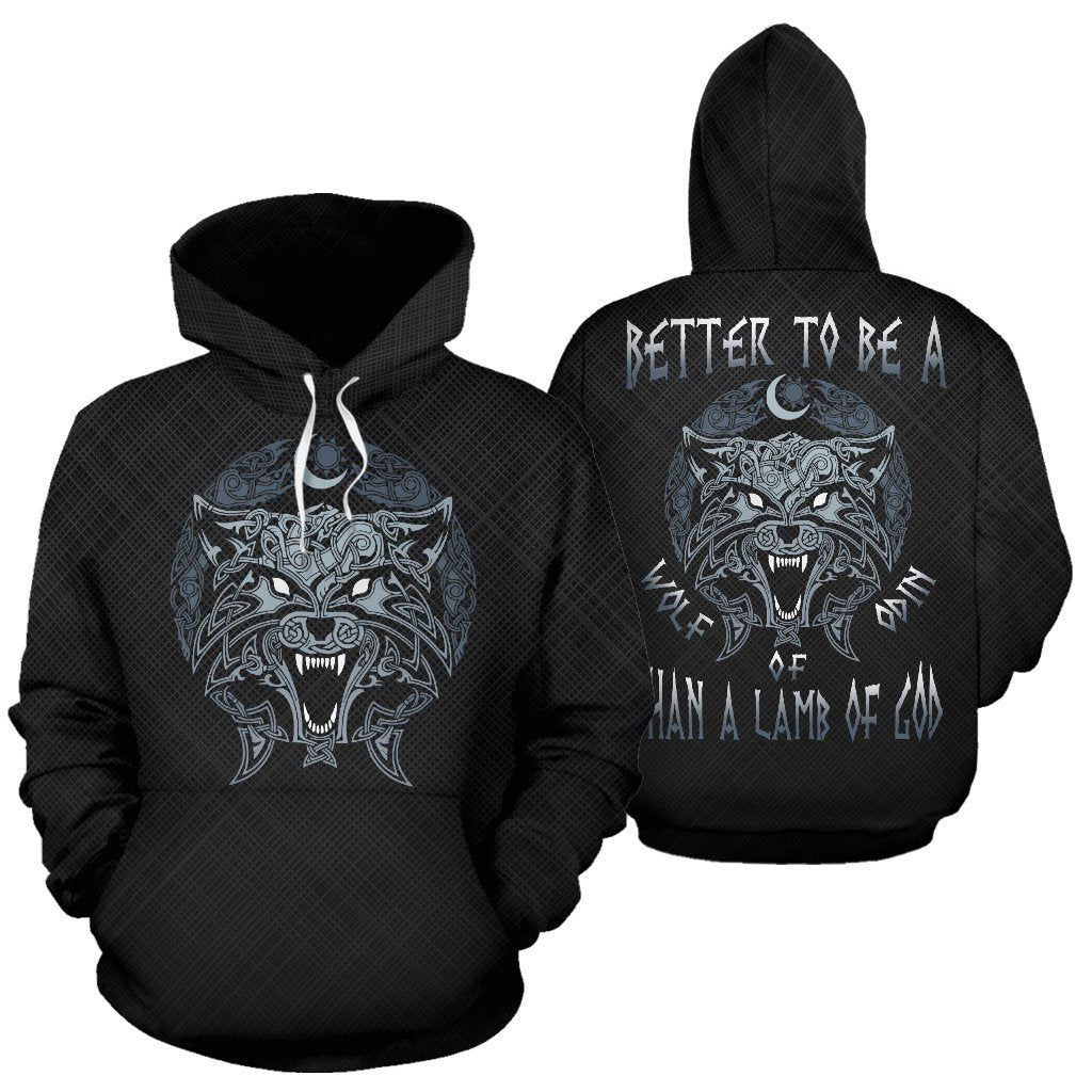 Viking Wolf Of Odin Pullover Hoodie A7-ALL OVER PRINT HOODIES (P)-HP Arts-Hoodie-S-Black-Vibe Cosy™