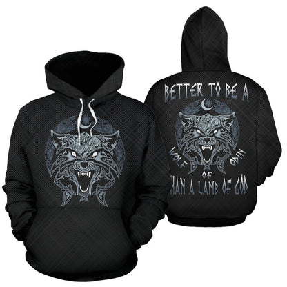 Viking Wolf Of Odin Pullover Hoodie A7-ALL OVER PRINT HOODIES (P)-HP Arts-Hoodie-S-Black-Vibe Cosy™