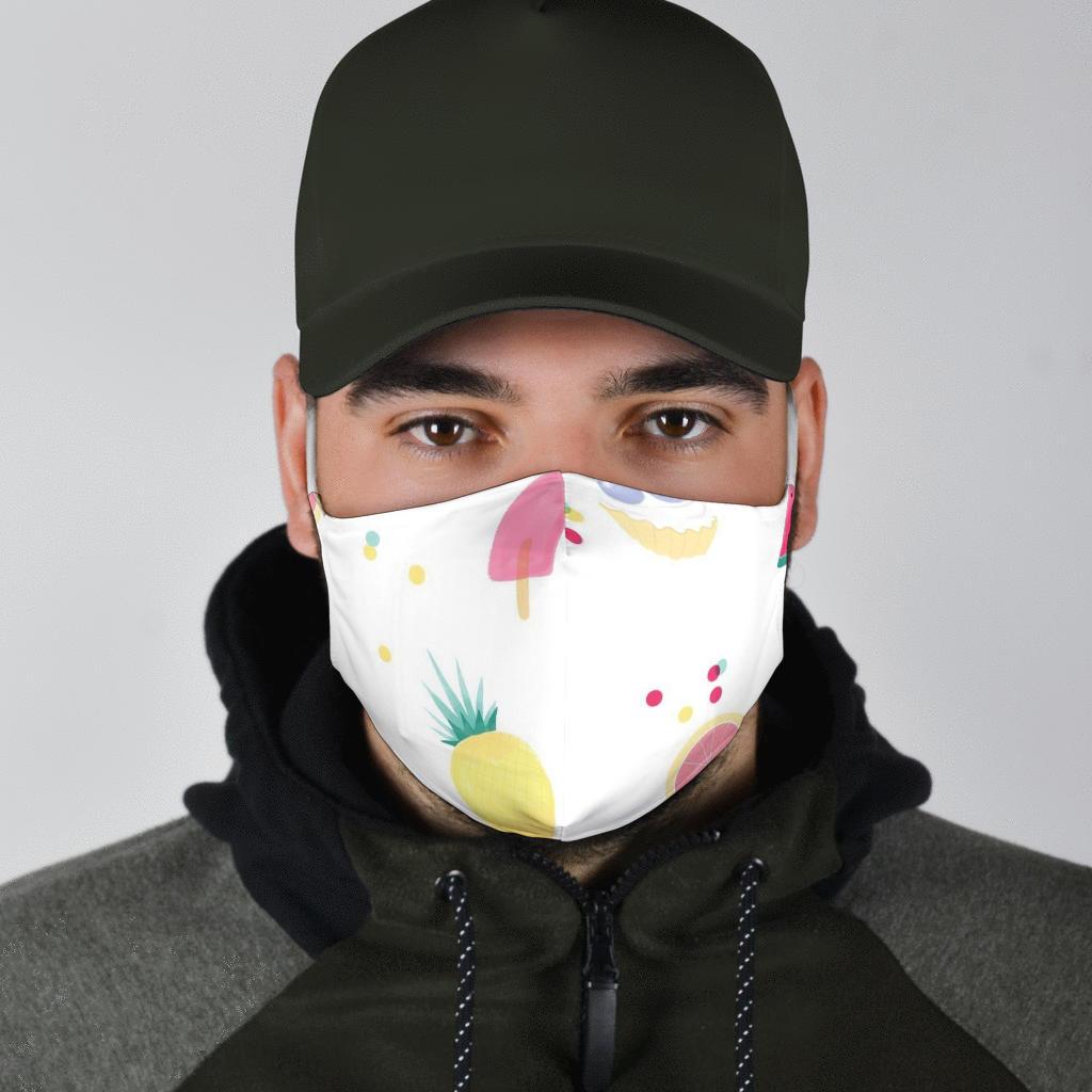 Tropical Fruits Face Mask with 5 Layer Filters-Amaze Style™-Face Mask - Tropical Fruits Face Mask with 5 Layer Filters-Adult Mask + 2 FREE Filters (Age 13+)-Vibe Cosy™