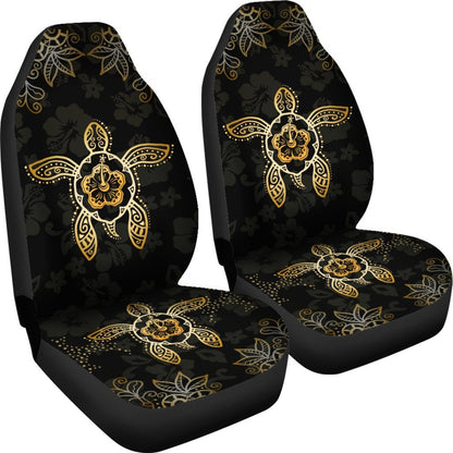 Hawaii Golden Turtle And Hibiscus Car Seat Covers - AH-CAR SEAT COVERS-Alohawaii-Car Seat Covers-Universal Fit-White-Vibe Cosy™