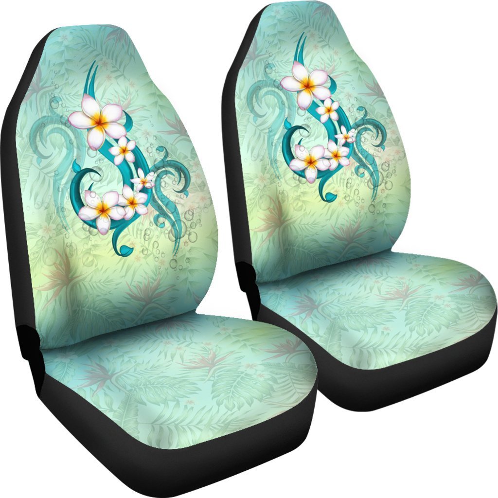 Hawaiian Car Seat Covers - Hawaii Plumeria Flower - AH - TH3-CAR SEAT COVERS-Alohawaii-Car Seat Covers-Universal Fit-White-Vibe Cosy™