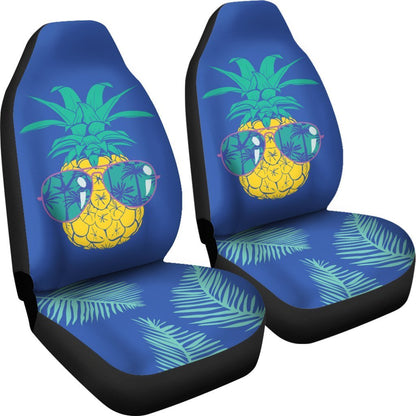 Pineapple Car Seat Covers 03 - AH-CAR SEAT COVERS-Alohawaii-Car Seat Covers-Universal Fit-White-Vibe Cosy™