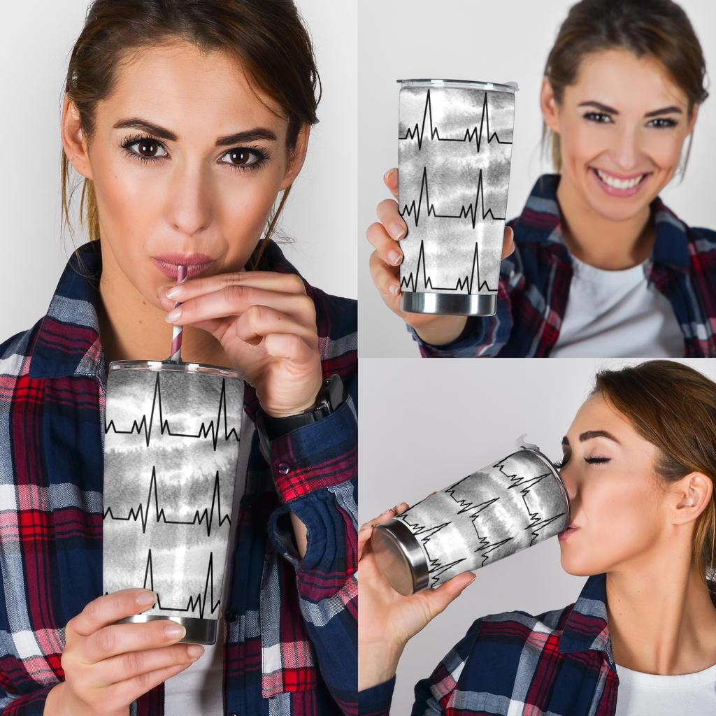 Tumbler Heartbeat-Amaze Style™-Tumbler - Tumbler Heartbeat-20oz Large-Vibe Cosy™