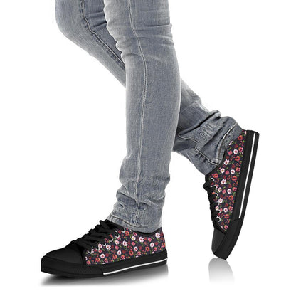 Floral Blush Pastel Roses Peonies - Low Top Shoes-Amaze Style™-placeholder-placeholder-Vibe Cosy™