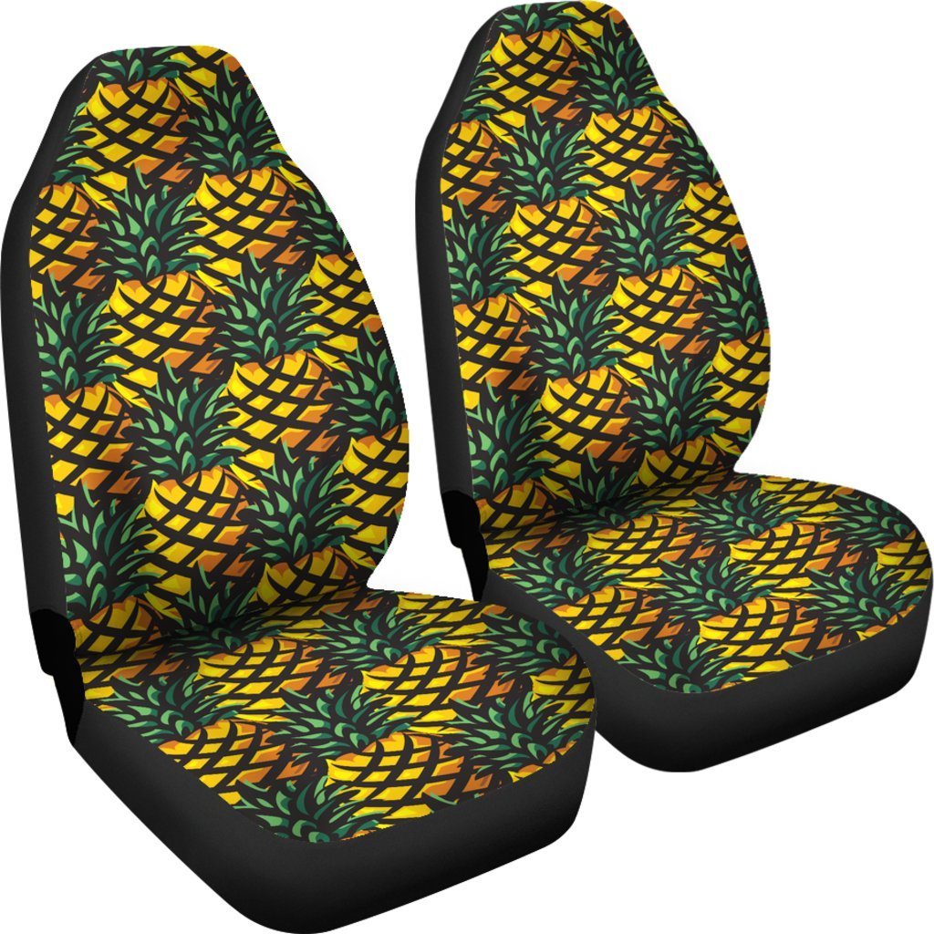 Pineapple Car Seat Covers 06 - AH - TH3-CAR SEAT COVERS-Alohawaii-Car Seat Covers-Universal Fit-White-Vibe Cosy™
