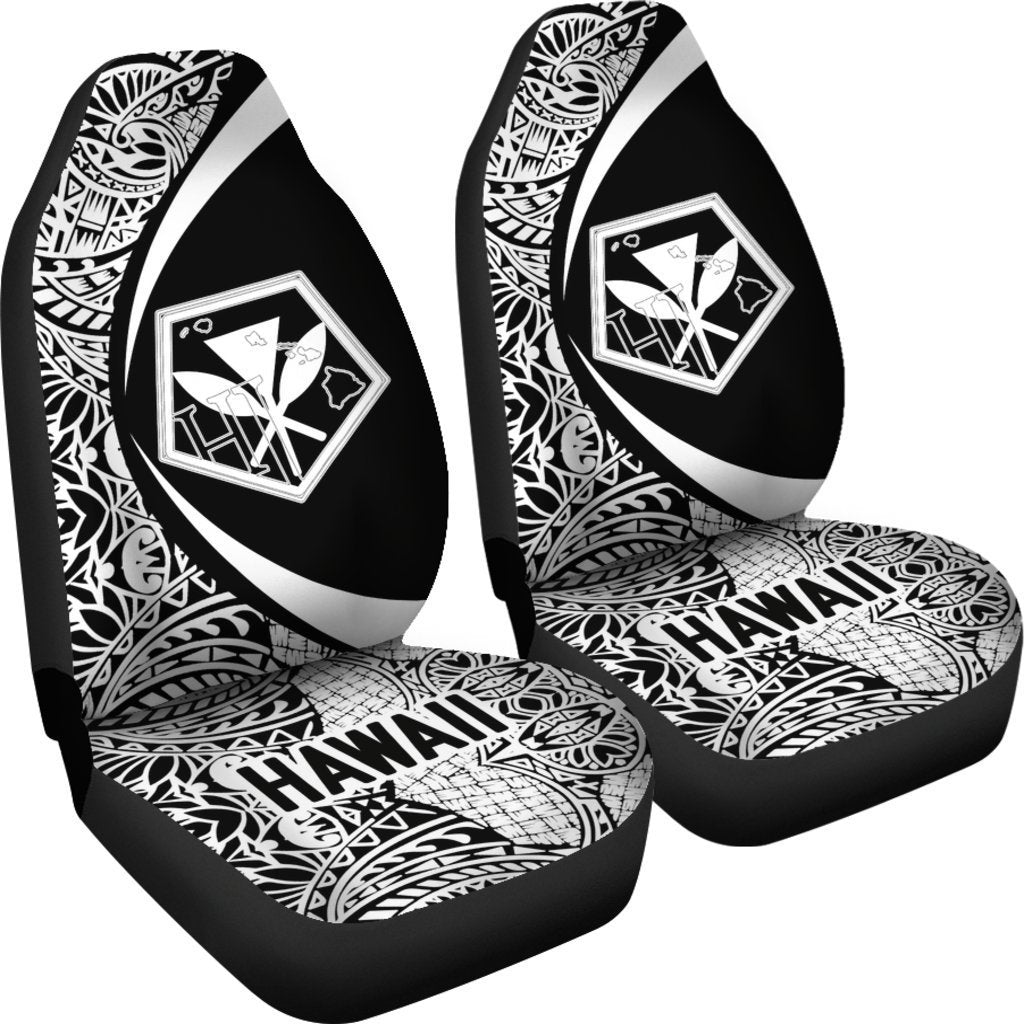 Hawaii Kanaka Polynesian Car Seat Covers - Circle Style White - AH J1-CAR SEAT COVERS-Alohawaii-Car Seat Covers-Universal Fit-White-Vibe Cosy™