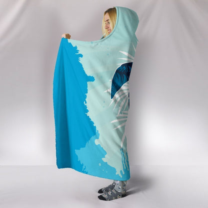 Custom Hoodie Blanket - Turtle Swimming-6teenth World™-Hooded Blanket-Youth 60"x45"-Vibe Cosy™