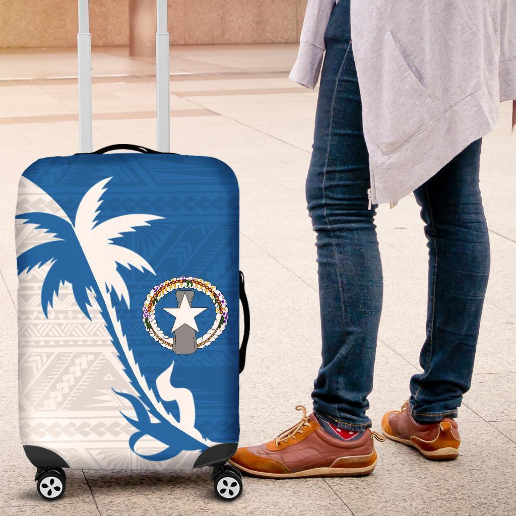Northern Mariana Islands Coconut Tree Luggage Covers-LUGGAGE COVERS-LoveTheWorld-Luggage Covers - .-Small 18-22 in / 45-55 cm-Vibe Cosy™