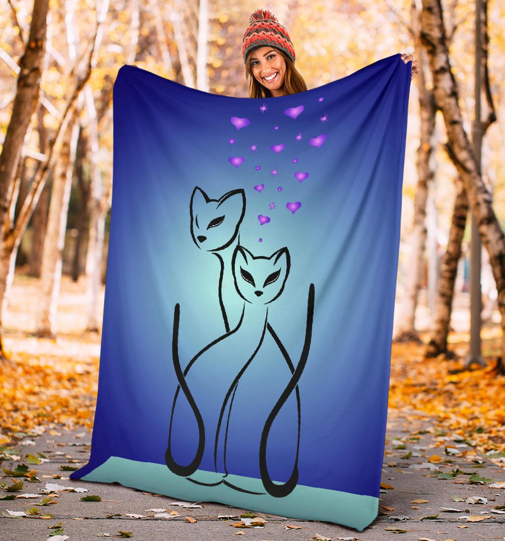 Gatti Innamorati - Coperta in Pile -Amaze Style™-placeholder-placeholder-Vibe Cosy™