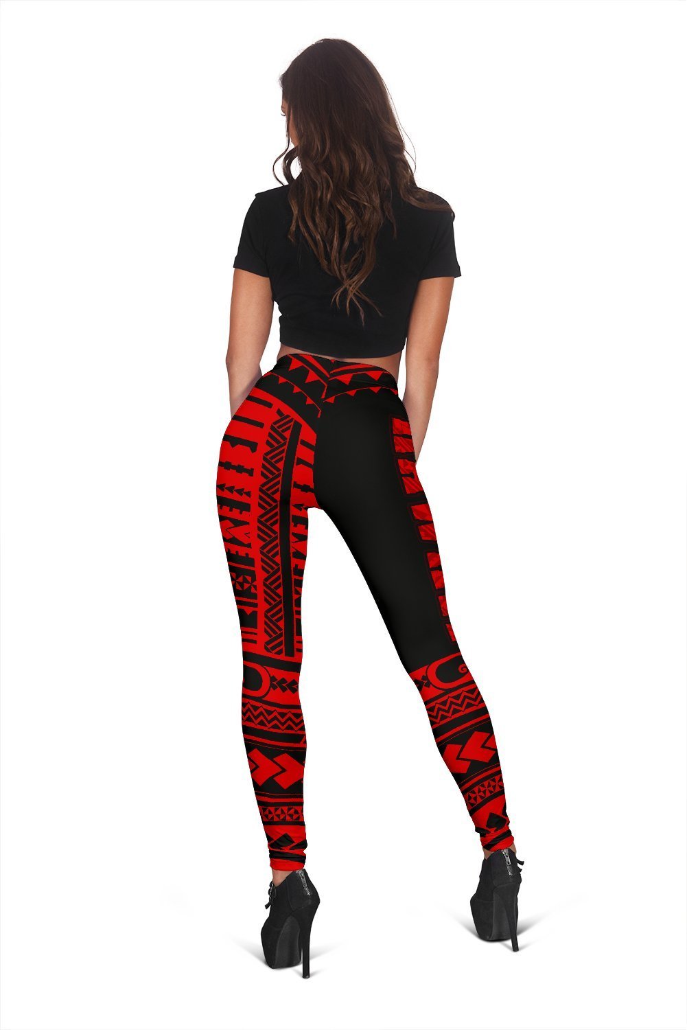 Hawaii Polynesian Leggings Red - Fashion J1-LEGGINGS-Alohawaii-Women's Leggings-XS-White-Vibe Cosy™