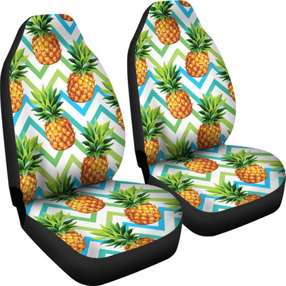 Hawaiian Pineapple Car Seat Covers - AH - K5-CAR SEAT COVERS-Alohawaii-Car Seat Covers-Universal Fit-White-Vibe Cosy™