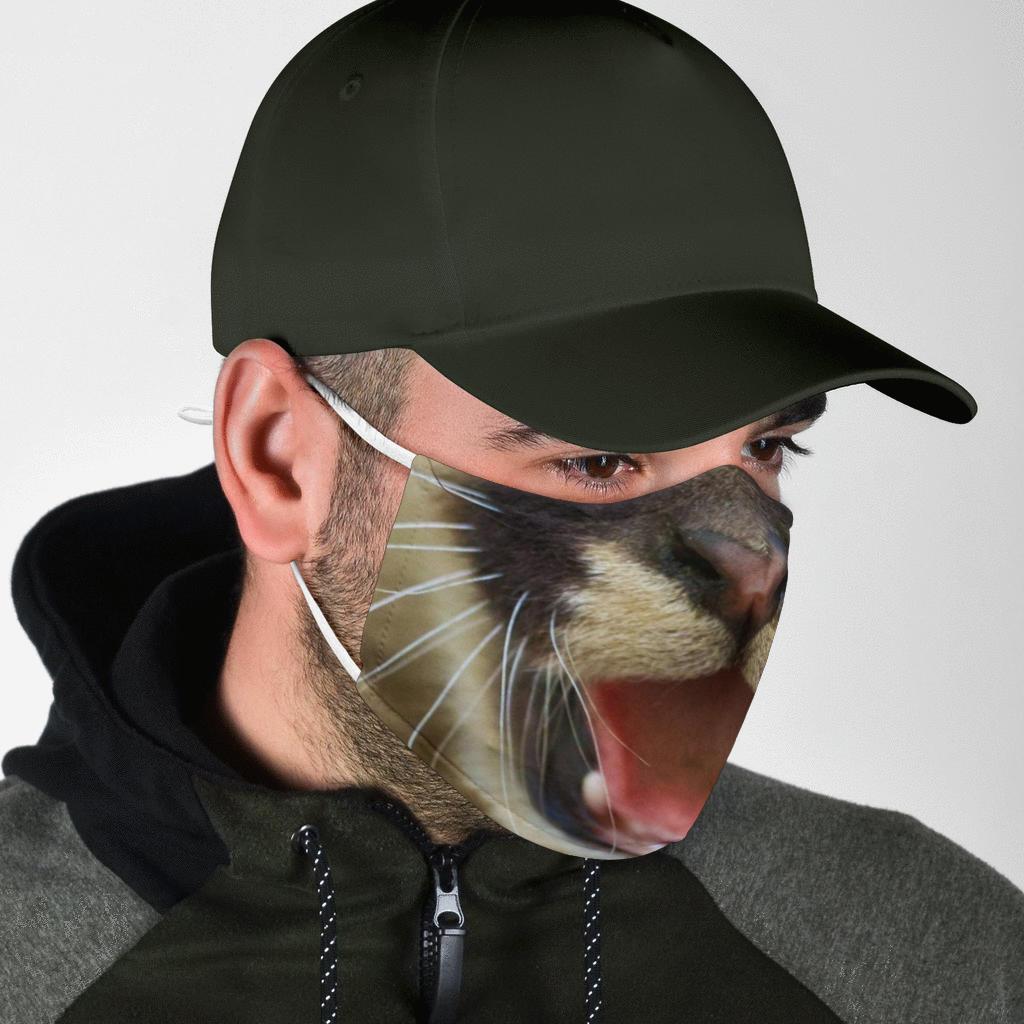 Cougar / Mountain Lion Face Mask (Cub)-Amaze Style™-Face Mask - Cougar / Mountain Lion Face Mask (Cub)-Adult Mask + 2 FREE Filters (Age 13+)-Vibe Cosy™