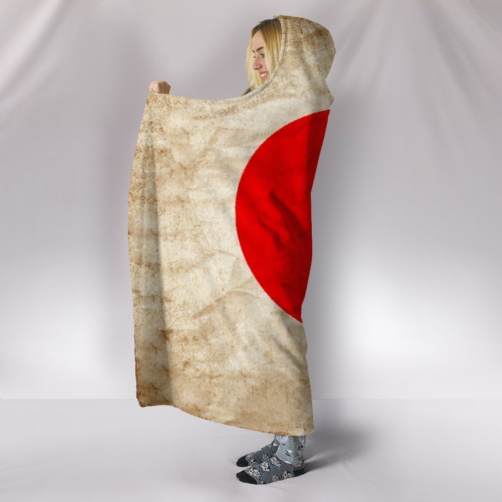 Custom Hoodie Blanket - Japanese Flags-6teenth World™-Hooded Blanket-Youth 60"x45"-Vibe Cosy™