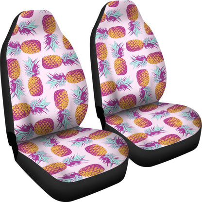 Pineapple Car Seat Covers 07 - AH - TH3-CAR SEAT COVERS-Alohawaii-Car Seat Covers-Universal Fit-White-Vibe Cosy™