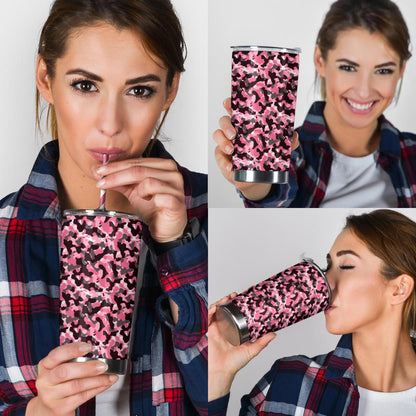 Tumbler Camouflage Pink-Amaze Style™-Tumbler - Tumbler Camouflage Pink-20oz Large-Vibe Cosy™