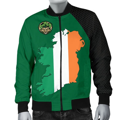Ireland Map Special Men's Bomber Jacket-Apparel-HD09-Men's Bomber Jacket-S-Vibe Cosy™