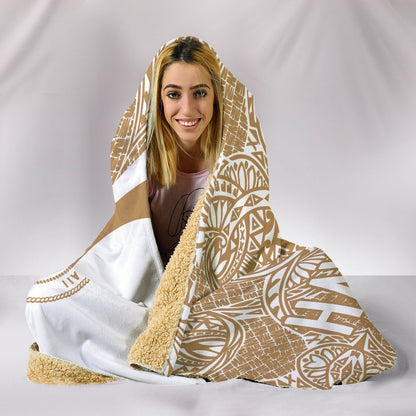 Hawaii Polynesian Hooded Blanket - Circle Style 07 J1-HOODED BLANKETS (P)-Phaethon-Hooded Blanket-Youth 60"x45"-White-Vibe Cosy™