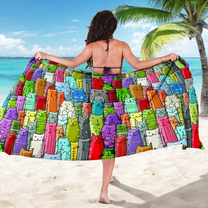 Gatti Colorati - Pareo -Amaze Style™-Gatti Colorati - Pareo -Vibe Cosy™