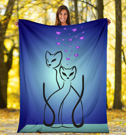 Gatti Innamorati - Coperta in Pile -Amaze Style™-placeholder-placeholder-Vibe Cosy™
