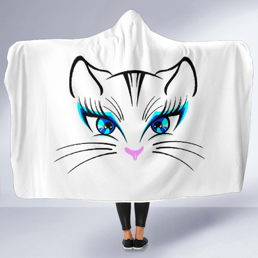 Occhi di gatta-Amaze Style™-Hooded BlanketOcchi di gatta-Youth 60"x45"-Vibe Cosy™