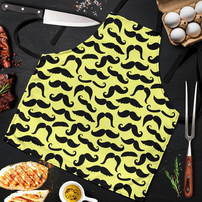 Mustache Yellow Apron-Amaze Style™-Mustache Yellow Apron-Vibe Cosy™