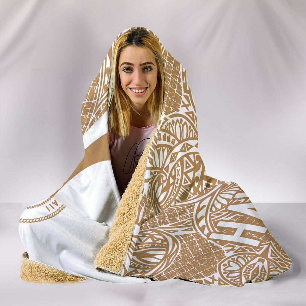 Hawaii Polynesian Hooded Blanket - Circle Style 07 J1-HOODED BLANKETS (P)-Alohawaii-Hooded Blanket-Youth 60"x45"-White-Vibe Cosy™