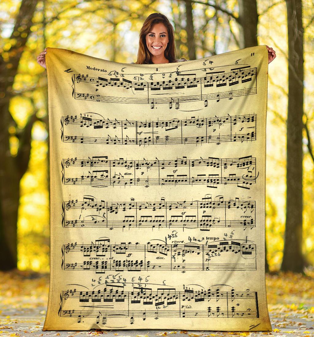 Vecchio Spartito - Coperta in Pile -Amaze Style™-placeholder-placeholder-Vibe Cosy™
