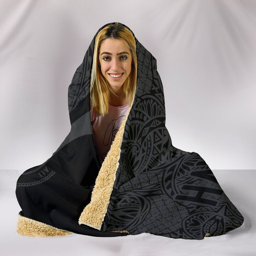Hawaii Polynesian Hooded Blanket - Circle Style 02 J1-HOODED BLANKETS (P)-Phaethon-Hooded Blanket-Youth 60"x45"-White-Vibe Cosy™