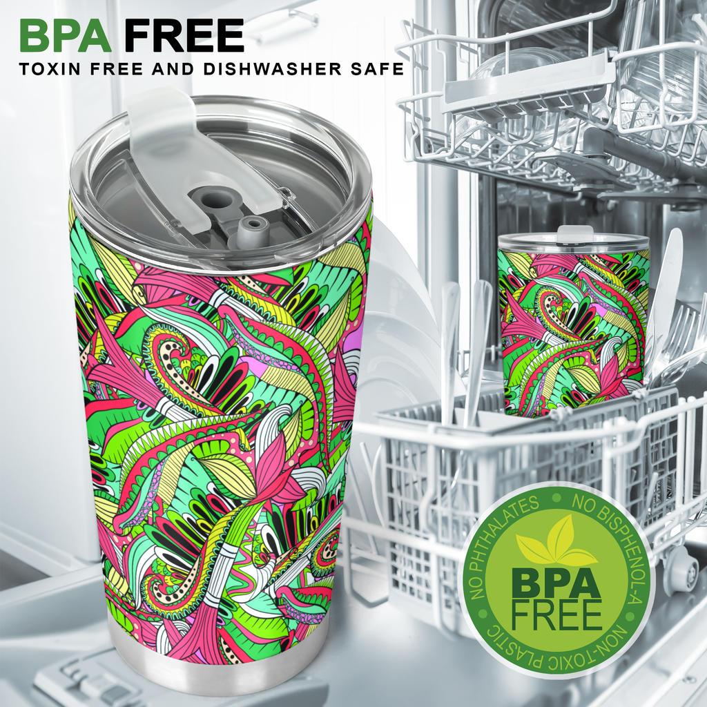 Funky Patterns (Rainbow) - Travel Tumbler-Amaze Style™-Tumbler - Funky Patterns (Rainbow) - Travel Tumbler-20oz Large-Vibe Cosy™