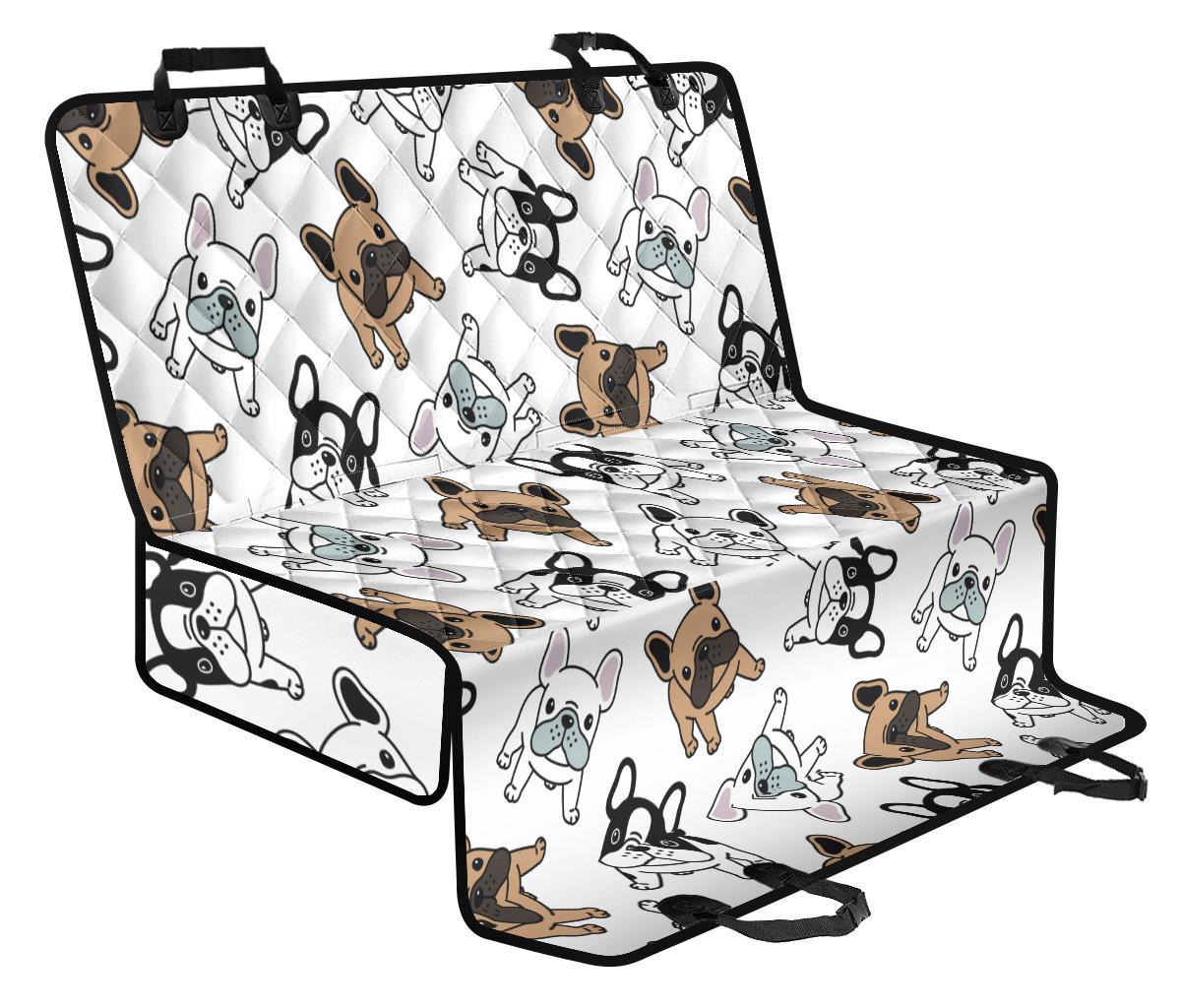 Piccoli Bulldog/Bianco-Amaze Style™-Pet Seat Cover - Piccoli Bulldog/Bianco-Regular (Cars / SUVs)-Vibe Cosy™